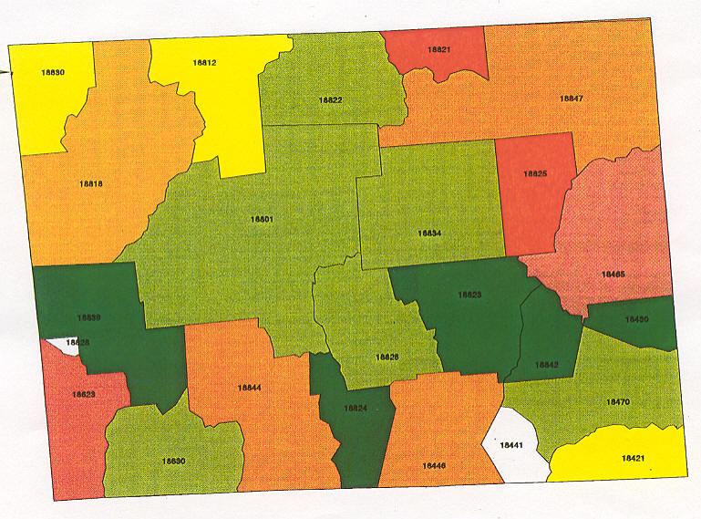 Pennsylvania Radon Map, Bucks County Radon, Northampton County Radon ...